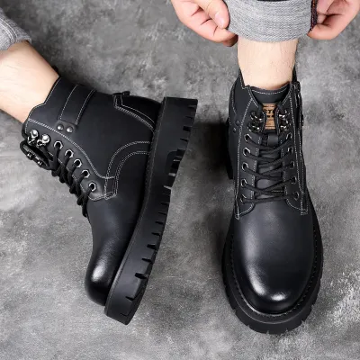 British Style High Top Leather Martin Boots